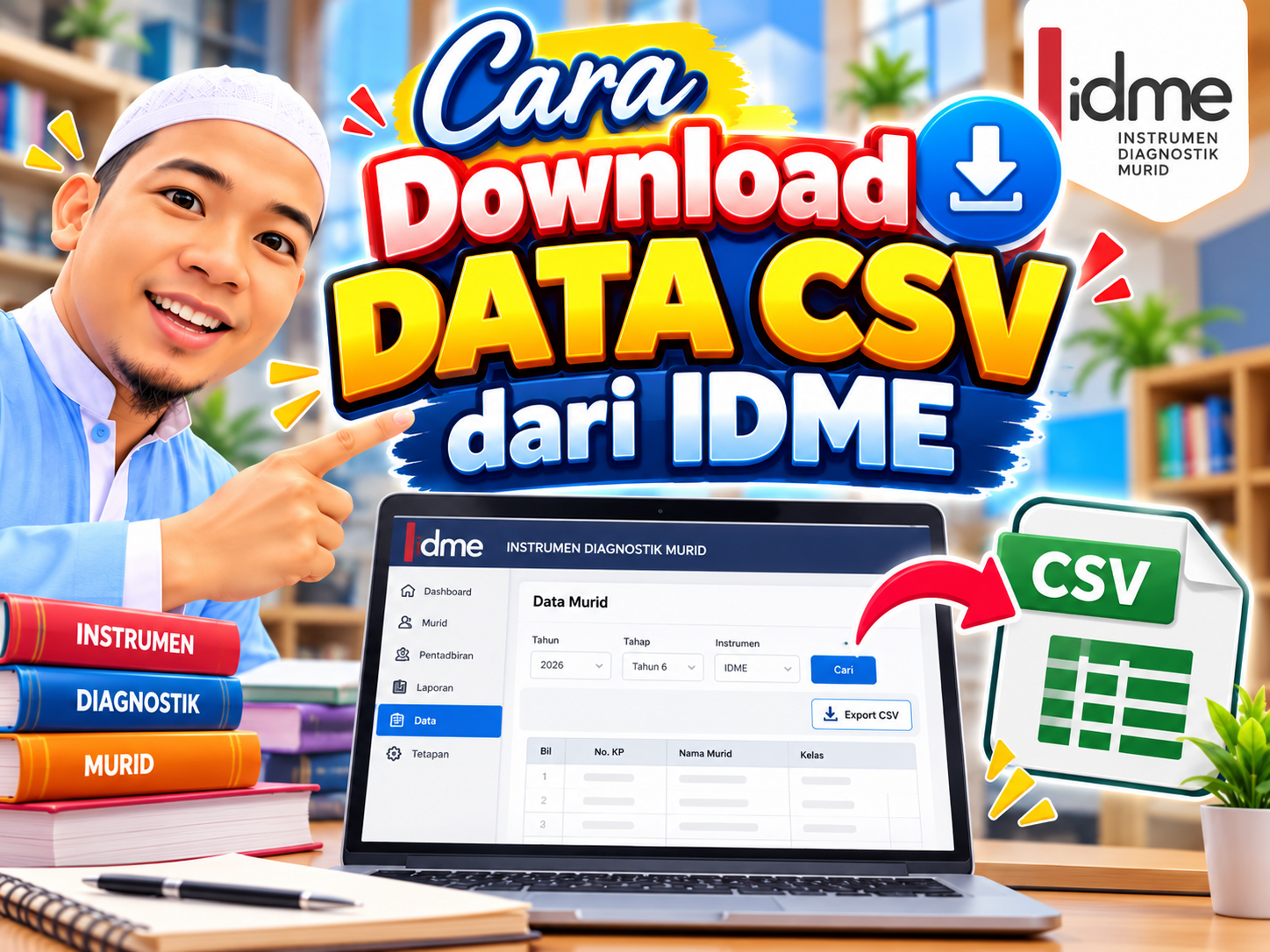 Cara Download DATA CSV dari IDME